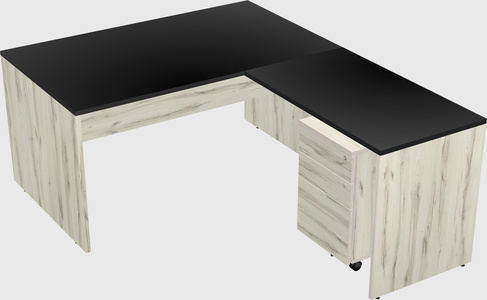L-shaped office desk