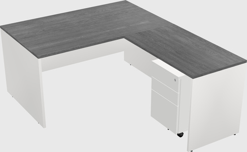 L-shaped office desk