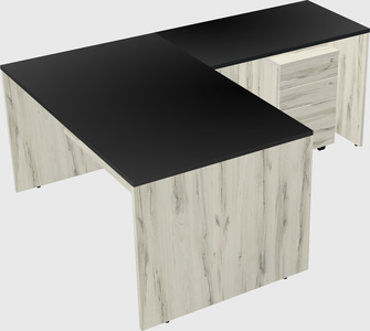 L-shaped office desk