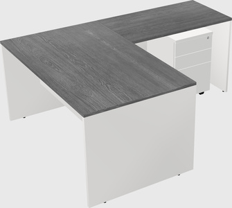 L-shaped office desk