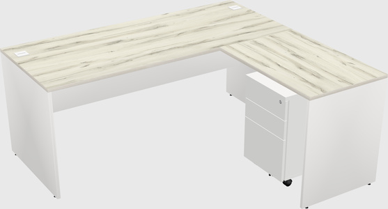 L-shaped office desk