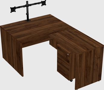 L-shaped office desk