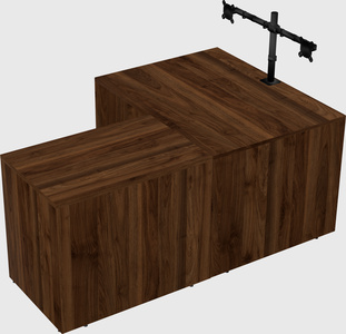 L-shaped office desk