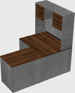 L-shaped office desk