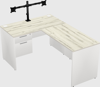 L-shaped office desk