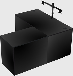 L-shaped office desk