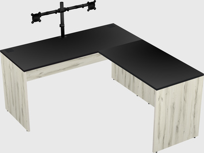 L-shaped office desk