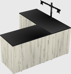 L-shaped office desk