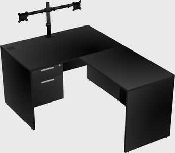 L-shaped office desk