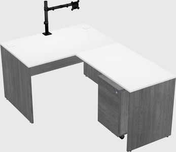 L-shaped office desk