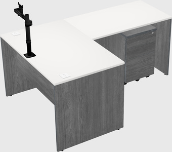 L-shaped office desk