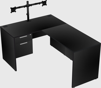 L-shaped office desk