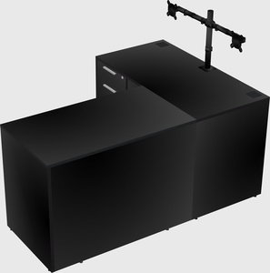 L-shaped office desk