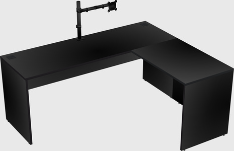 L-shaped office desk