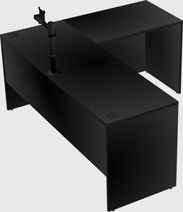 L-shaped office desk