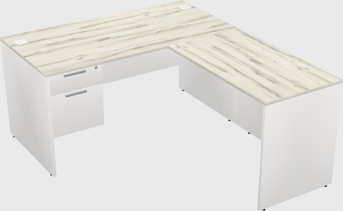 L-shaped office desk