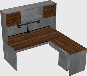 L-shaped office desk