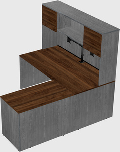 L-shaped office desk