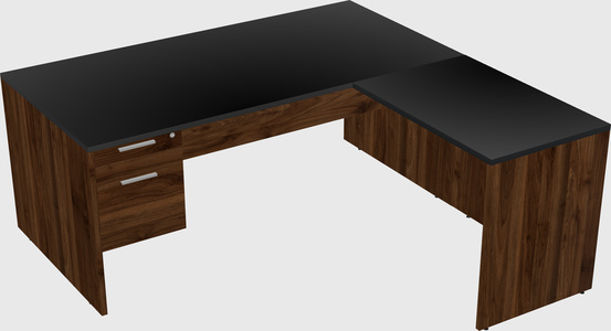 L-shaped office desk