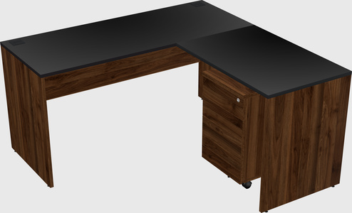 L-shaped office desk