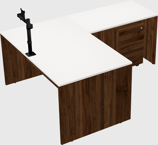 L-shaped office desk