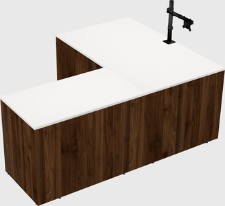 L-shaped office desk