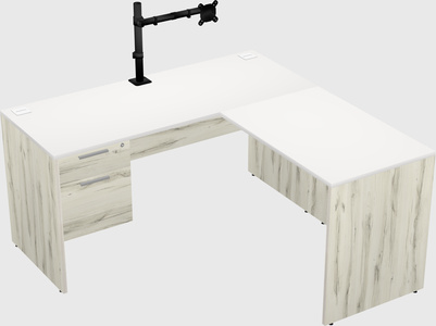 L-shaped office desk