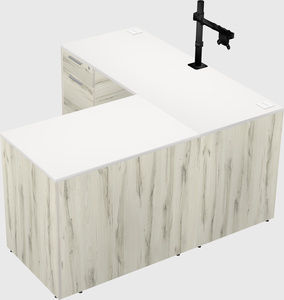 L-shaped office desk