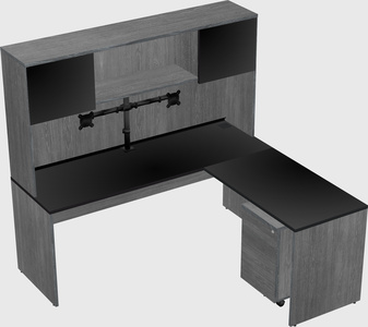 L-shaped office desk