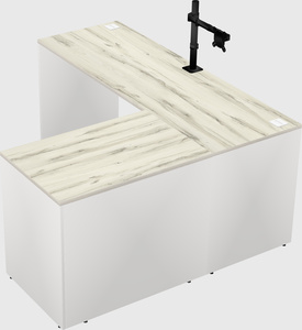 L-shaped office desk