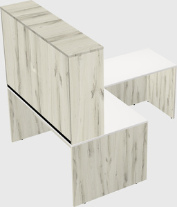 L-shaped office desk