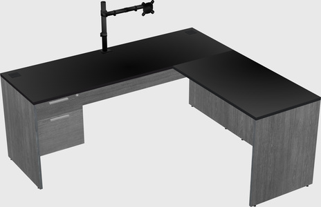 L-shaped office desk