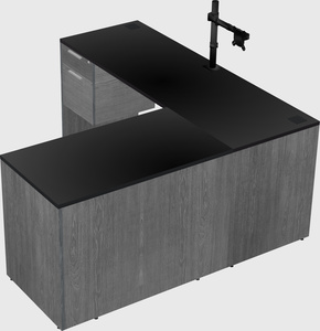 L-shaped office desk