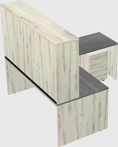 L-shaped office desk
