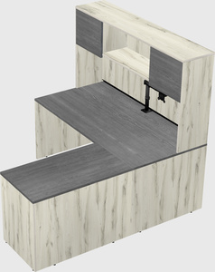 L-shaped office desk