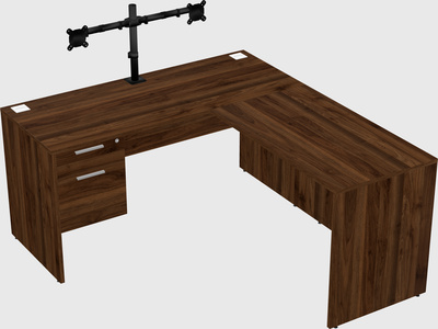 L-shaped office desk