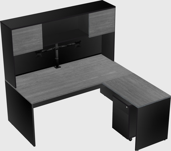 L-shaped office desk