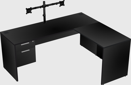 L-shaped office desk