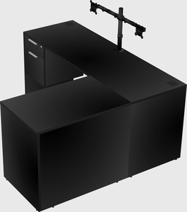 L-shaped office desk