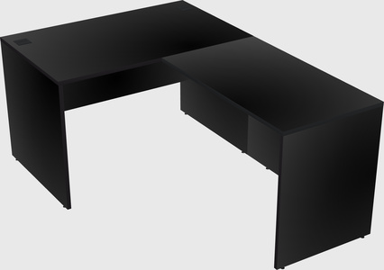 L-shaped office desk