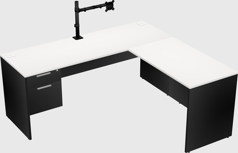 L-shaped office desk