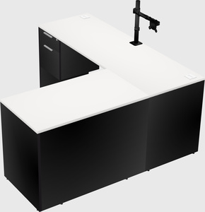 L-shaped office desk