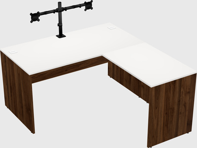 L-shaped office desk