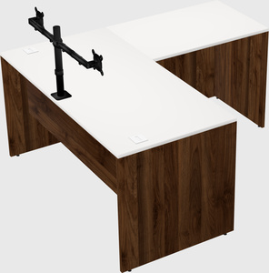 L-shaped office desk