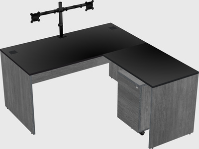 L-shaped office desk