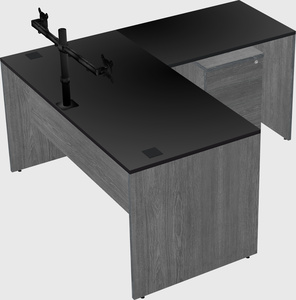 L-shaped office desk