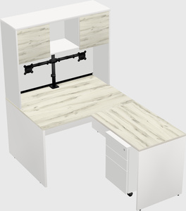 L-shaped office desk