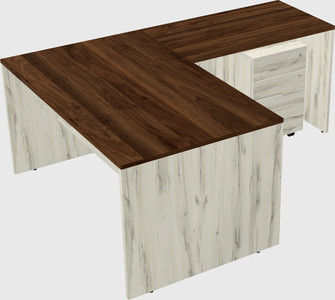 L-shaped office desk