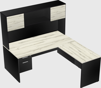 L-shaped office desk