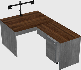 L-shaped office desk